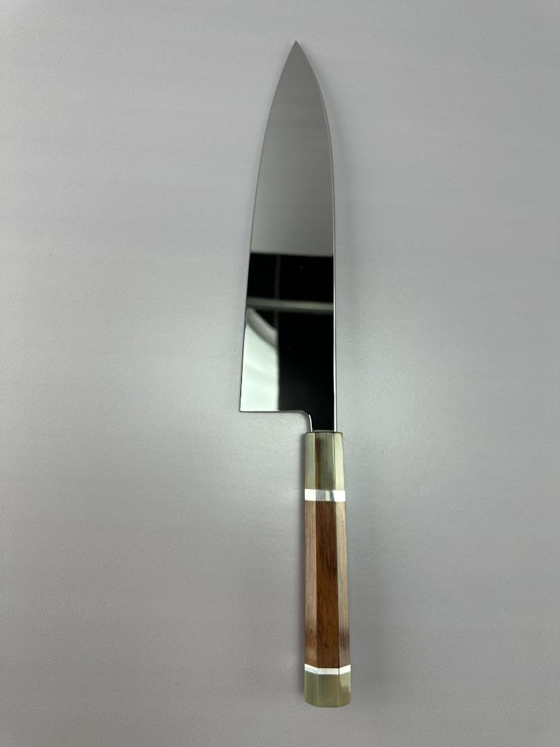 梵静刃物 ウルトラ鏡面仕上げ 出刃包丁9寸刺身包丁スネークウッド白水牛角八角柄 梵静刃物 ウルトラ鏡面仕上げ 出刃包丁9寸刺身包丁スネークウッド白水牛角